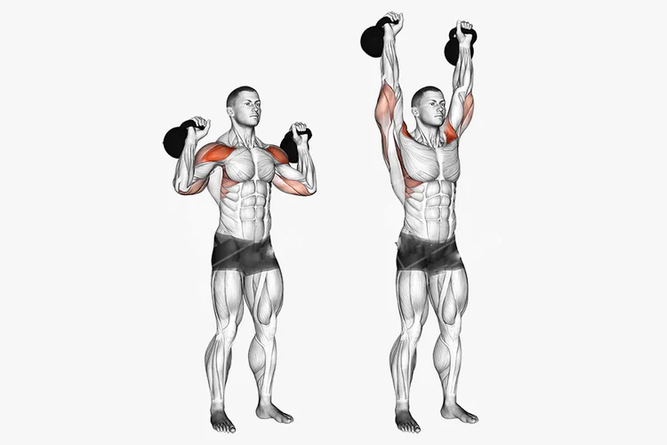 Kettlebell shoulder press