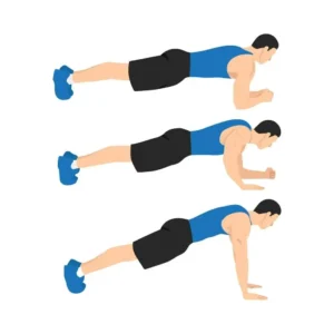 plank to push ups